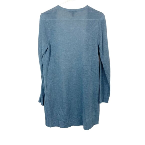 Eileen Fisher Lyocell Wool Open Front Cardigan Light Blue - Size XS - Picture 2 of 6